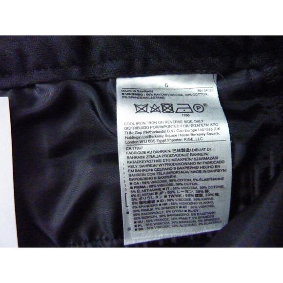 Banana Republic Jackson Fit Black Pants Size 6 Womens Ankle Trousers - Picture 7 of 7